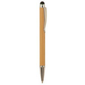 Ball Point Pen/Stylus - Bamboo - Black Ink